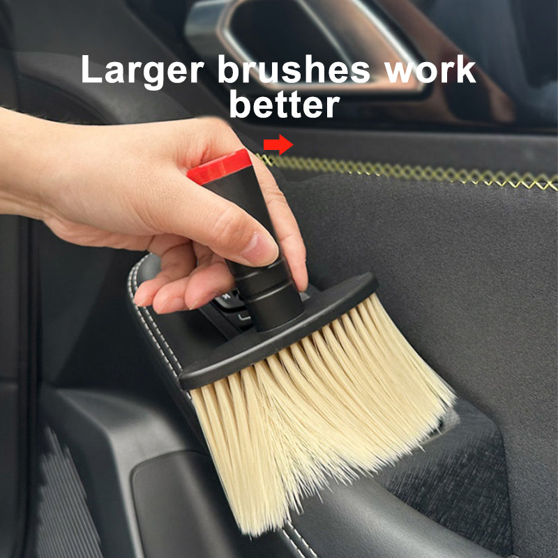 SEAMETAL Multifunctional Car Cleaning Brush Auto Air Outlet Gaps Dust Removal Brush Soft Bristles Car Interior Duster Clean Tool