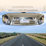 SEAMETAL Car Rearview Mirror 30CM Wide Angle Vision Snap On Rear View Mirror Universal Stable HD Glass