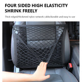 SEAMETAL Car Mesh Organizer, Seat Back Net Bag, Barrier of Backseat Pet Kids, Cargo Tissue Purse Holder, Driver Storage Netting Pouch
