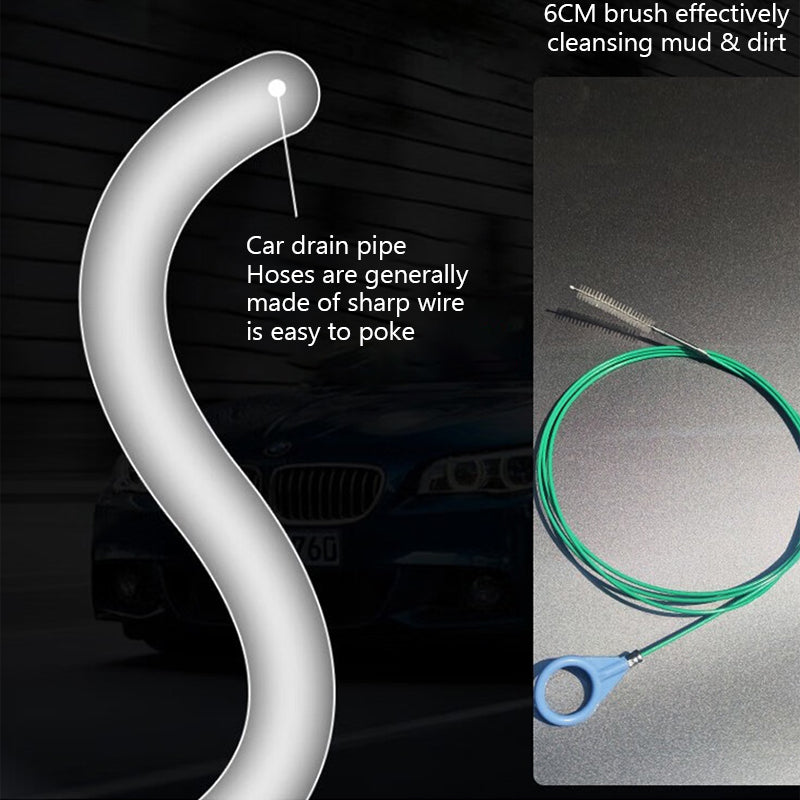 SEAMETAL 3m/5m Car Drain Dredge Cleaning Brush Auto Sunroof Drain Hole Clog Brush Long Hoses Cleaning Tool Drain Pipe Cleaner