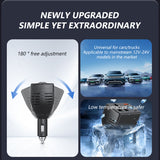 SEAMETAL 150W Car Inverter QC3.0 PD Fast Charger Car Socket Multifunctional Three Port Vehicle Power Converter Digital Display