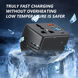SEAMETAL 150W Car Inverter QC3.0 PD Fast Charger Car Socket Multifunctional Three Port Vehicle Power Converter Digital Display