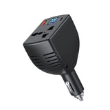 SEAMETAL 150W Car Inverter QC3.0 PD Fast Charger Car Socket Multifunctional Three Port Vehicle Power Converter Digital Display