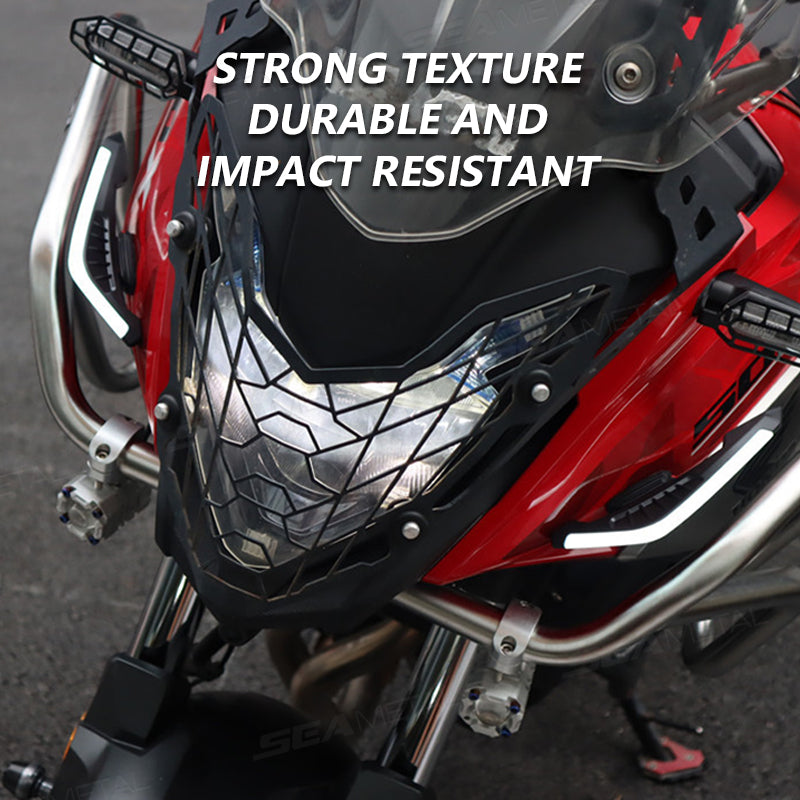 SEAMETAL 2Pcs Motorcycle Winglets Motorcycle Front Side Spoiler Aerodynamic Wing set Universal Fixed Wind Wing Decoration with LED Dynamic Light