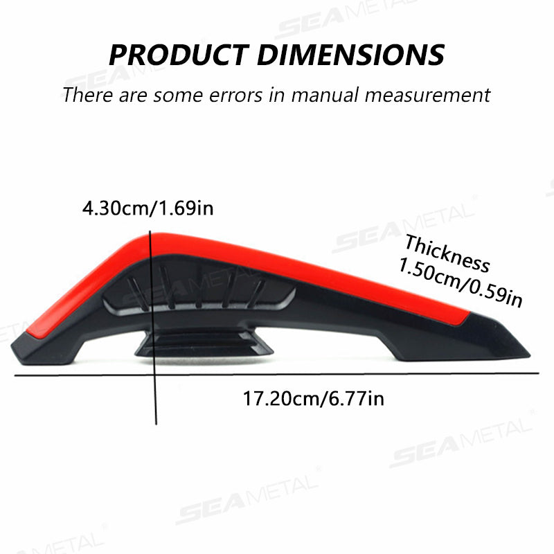 SEAMETAL 2Pcs Motorcycle Winglets Motorcycle Front Side Spoiler Aerodynamic Wing set Universal Fixed Wind Wing Decoration with LED Dynamic Light