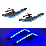 SEAMETAL 2Pcs Motorcycle Winglets Motorcycle Front Side Spoiler Aerodynamic Wing set Universal Fixed Wind Wing Decoration with LED Dynamic Light