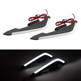 SEAMETAL 2Pcs Motorcycle Winglets Motorcycle Front Side Spoiler Aerodynamic Wing set Universal Fixed Wind Wing Decoration with LED Dynamic Light