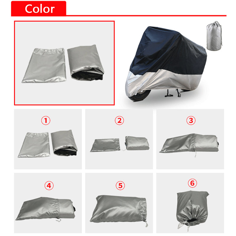 SEAMETAL Motorcycle Bike Cover Waterproof All Season Dustproof UV Protective Outdoor Indoor Scooter Wear-resistant Fabric Motorbike Cover