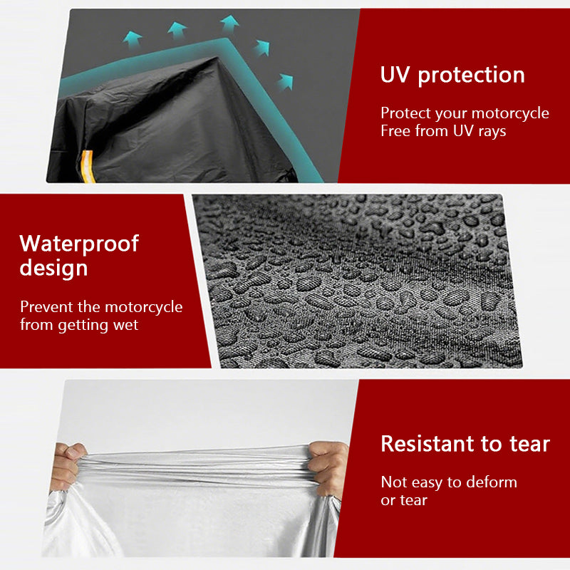 SEAMETAL Motorcycle Bike Cover Waterproof All Season Dustproof UV Protective Outdoor Indoor Scooter Wear-resistant Fabric Motorbike Cover