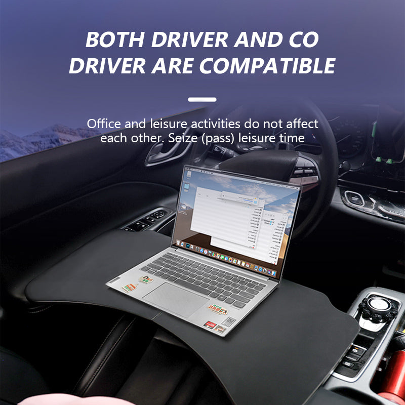 SEAMETAL Auto Eating Drinks Tray Holder Foldable Car Steering Wheel Laptop Tray Table High Stability Strong Universal