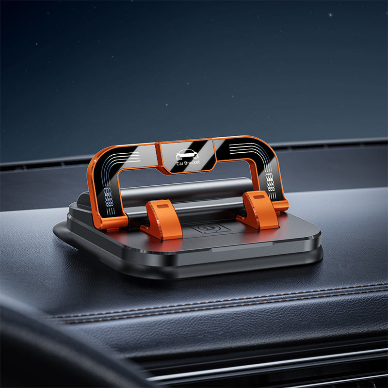 SEAMETAL Dashboard Car Phone Holder 360 Rotation Navigation Bracket Non-slip Silicone Mount Parking Phone Number Plate