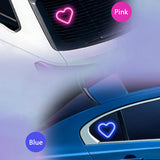 SEAMETAL LED Car Window Ambient Lamp Solar Energy Wiring Free Glowing Heart Atmosphere Neon Light