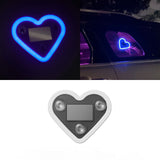 SEAMETAL LED Car Window Ambient Lamp Solar Energy Wiring Free Glowing Heart Atmosphere Neon Light