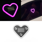 SEAMETAL LED Car Window Ambient Lamp Solar Energy Wiring Free Glowing Heart Atmosphere Neon Light