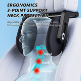 SEAMETAL Car Headrest Memory Foam Side Sleeping Pillow Adjustable Multifunctional Neck Pillow With Dual Hook Headrest