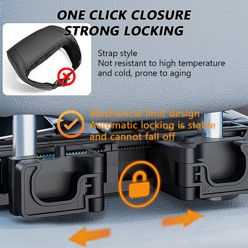 SEAMETAL Car Headrest Memory Foam Side Sleeping Pillow Adjustable Multifunctional Neck Pillow With Dual Hook Headrest