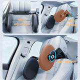 SEAMETAL Car Headrest Memory Foam Side Sleeping Pillow Adjustable Multifunctional Neck Pillow With Dual Hook Headrest