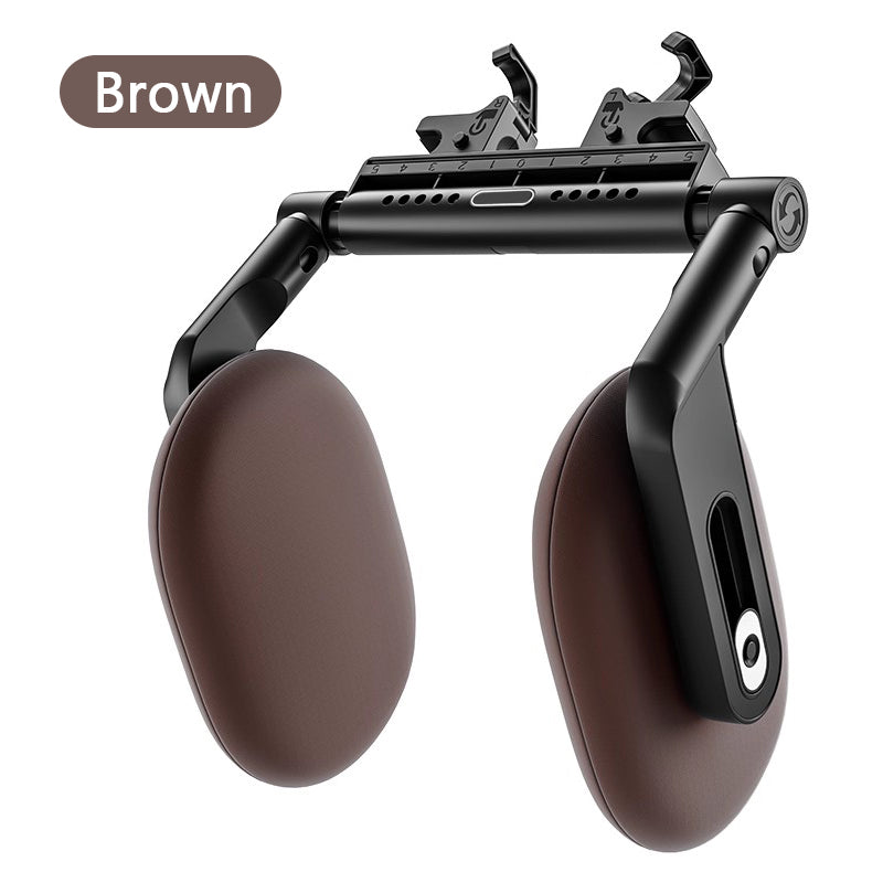 SEAMETAL Car Headrest Memory Foam Side Sleeping Pillow Adjustable Multifunctional Neck Pillow With Dual Hook Headrest