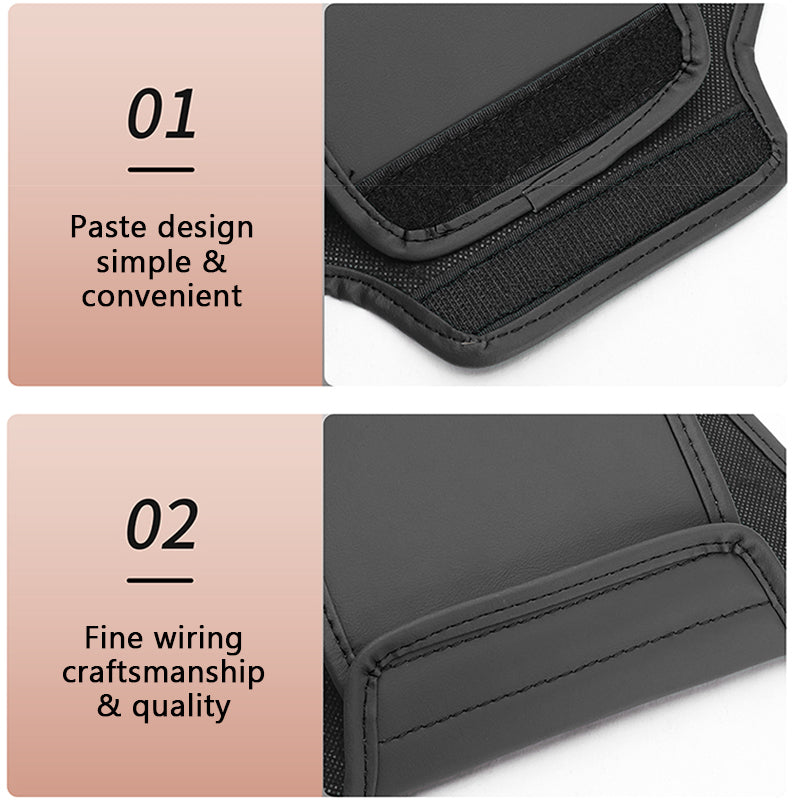 SEAMETAL Car Seat Headrest Protect Cover Storage Pocket PU Leather Durable Car Neck Pillow Case Cars Dustproof Scratch-resistant Universal