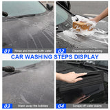 SEAMETAL Car Window Squeegee, Soft Silicone Blade for Cleaning Water, Professional One-Piece Auto Glass Water Wiper