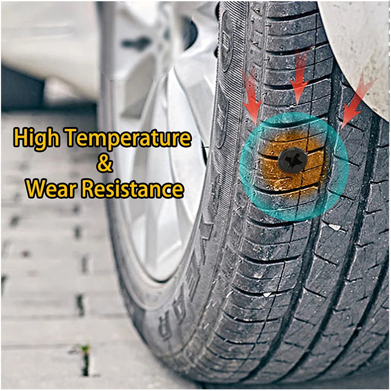 Tire Repair Rubber Nail Tire Repair Nail Tire Repair Rubber Screws Suitable for Car Motorcycle Jeep Tire Puncture Repair
