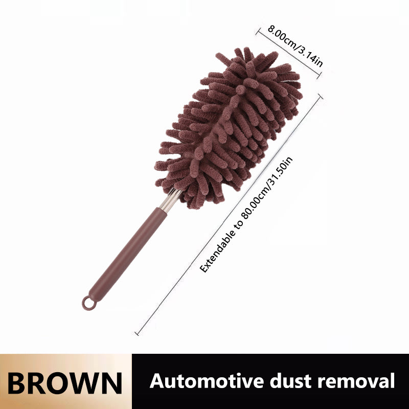 SEAMETAL Extendable Handle Feather Duster Telescopic Car Dust Brush Cobweb Brush Catcher Mites Gap Dust Car Home Cleaning Tools
