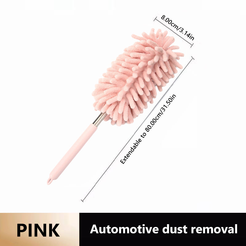 SEAMETAL Extendable Handle Feather Duster Telescopic Car Dust Brush Cobweb Brush Catcher Mites Gap Dust Car Home Cleaning Tools