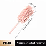SEAMETAL Extendable Handle Feather Duster Telescopic Car Dust Brush Cobweb Brush Catcher Mites Gap Dust Car Home Cleaning Tools