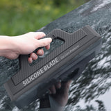 SEAMETAL Non-Scratch Soft Silicone Car Wash Wiper Handy Squeegee Water Window Wiper Drying Scraper Blade With Handle
