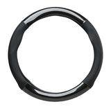 SEAMETAL Carbon Fiber Leather Car Steering Wheel Cover Anti-skid Wear Resistant Suitable Elastic Dustproof Sweat Absorbing 38cm Universal