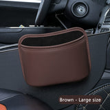 SEAMETAL Car Door Storage Box PU Leather Auto Seat Back Hanging Cup Holder Trash Can Multi-function Car Storage Pocket Organizer