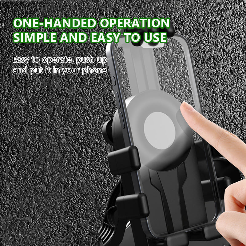 SEAMETAL Motorcycle Cell Phone Holder GPS Shockproof Smartphone Handlebar and Rearview Mirror Mount Airbag Shock Absorber Bracket