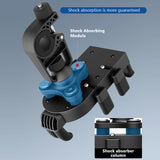 SEAMETAL Motorcycle Cell Phone Holder GPS Shockproof Smartphone Handlebar and Rearview Mirror Mount Airbag Shock Absorber Bracket