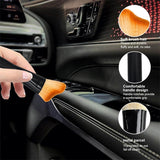 SEAMETAL Car Air Outlet Dashboard Detail Brush Long Handle Curved Soft Cleaning Brush Auto Accessories Dust Removal Cleaning Tool