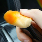 SEAMETAL Car Air Outlet Dashboard Detail Brush Long Handle Curved Soft Cleaning Brush Auto Accessories Dust Removal Cleaning Tool