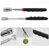 SEAMETAL Telescopic Magnetic Picker Mini Portable Magnetic Pen with Light for Picking Up Screws Nut Bolt Extendable Pickup Rod Stick