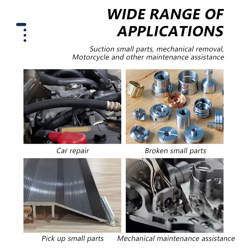 SEAMETAL Telescopic Magnetic Picker Mini Portable Magnetic Pen with Light for Picking Up Screws Nut Bolt Extendable Pickup Rod Stick