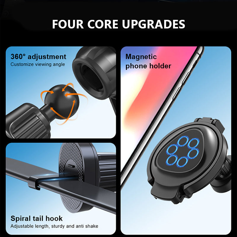 SEAMETAL Car Cup Holder Air Outlet Vent Drink Bracket Foldable Auto Drink Rack Stand Powerful Magnetic 360° Rotating Phone Mount