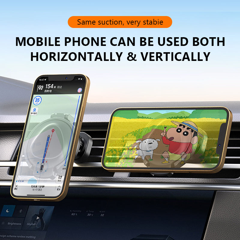 SEAMETAL Car Cup Holder Air Outlet Vent Drink Bracket Foldable Auto Drink Rack Stand Powerful Magnetic 360° Rotating Phone Mount