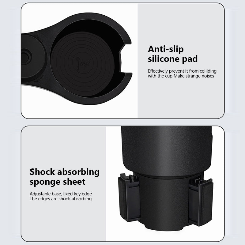 SEAMETAL Car Cup Holder Expander Multi-Function Drink Holder with Food Table 360-Degree Adjustable Base Tray for Snack