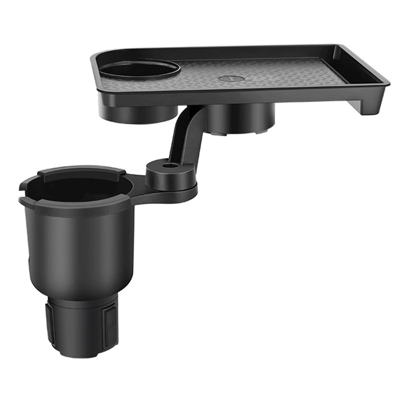 SEAMETAL Car Cup Holder Expander Multi-Function Drink Holder with Food Table 360-Degree Adjustable Base Tray for Snack