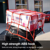 SEAMETAL Motorcycle Luggage Net Elastic Mesh with 6 Adjustable Hooks