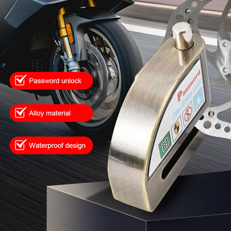 SEAMETAL Motorcycle Password Disc Brake Lock Waterproof  Electric Car Anti-theft Lock