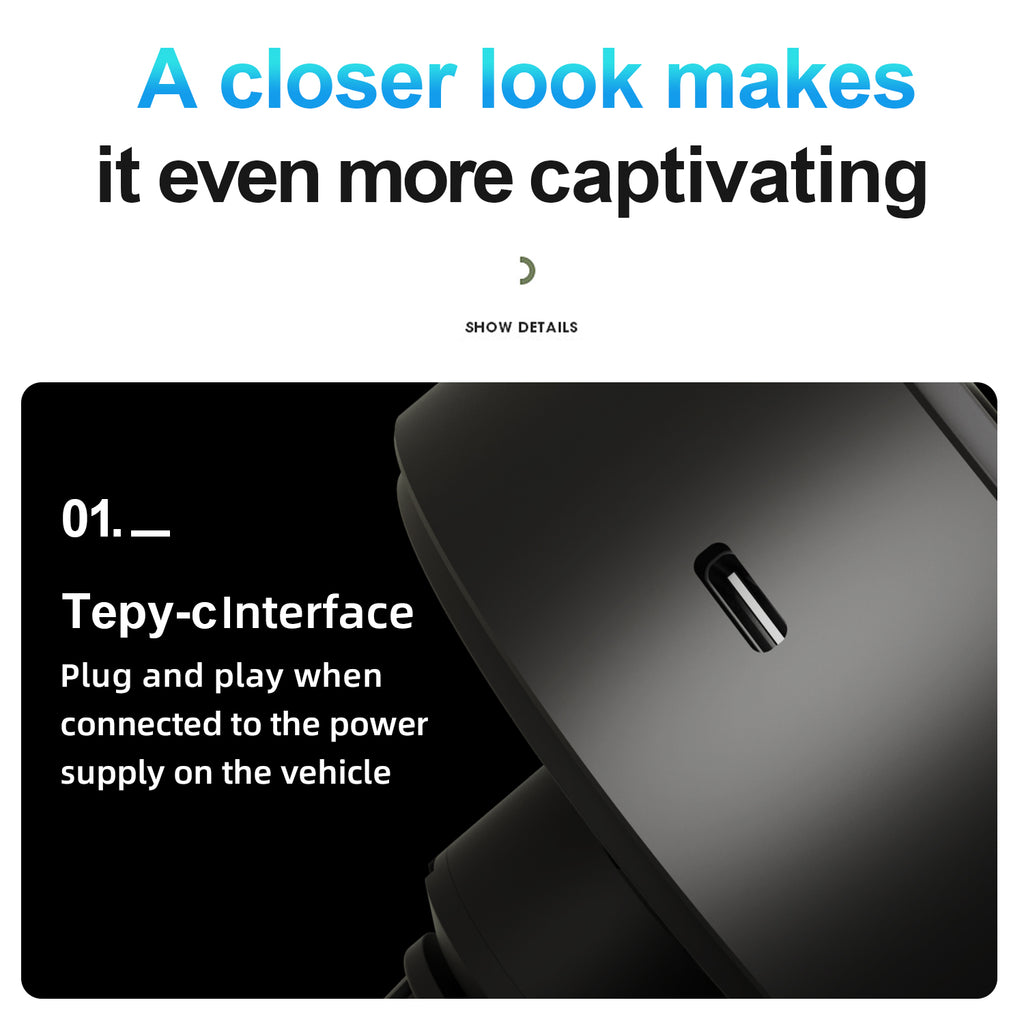 SEAMETAL Car Aromatherapy Fan Car Air Outlet Fragrance Freshener 360° Adjustable USB Cooling Fan