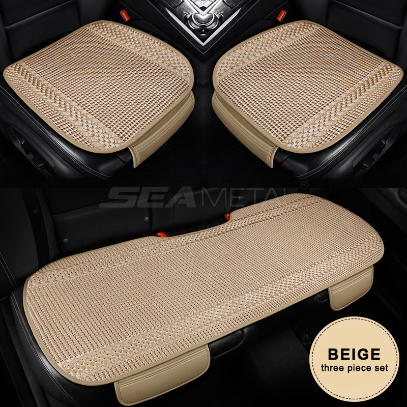 SEAMETAL Summer Car Seat Cover Ice Silk Universal Front Rear Seat Cushion Pad