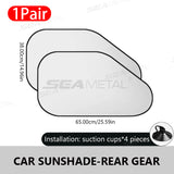 SEAMETAL Car Window Sun Shade Foldable Front Back Side Window Sunshade Cover