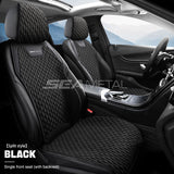 SEAMETAL Flax Car Seat Cover Front or Rear Linen Fabric Seat Cushion