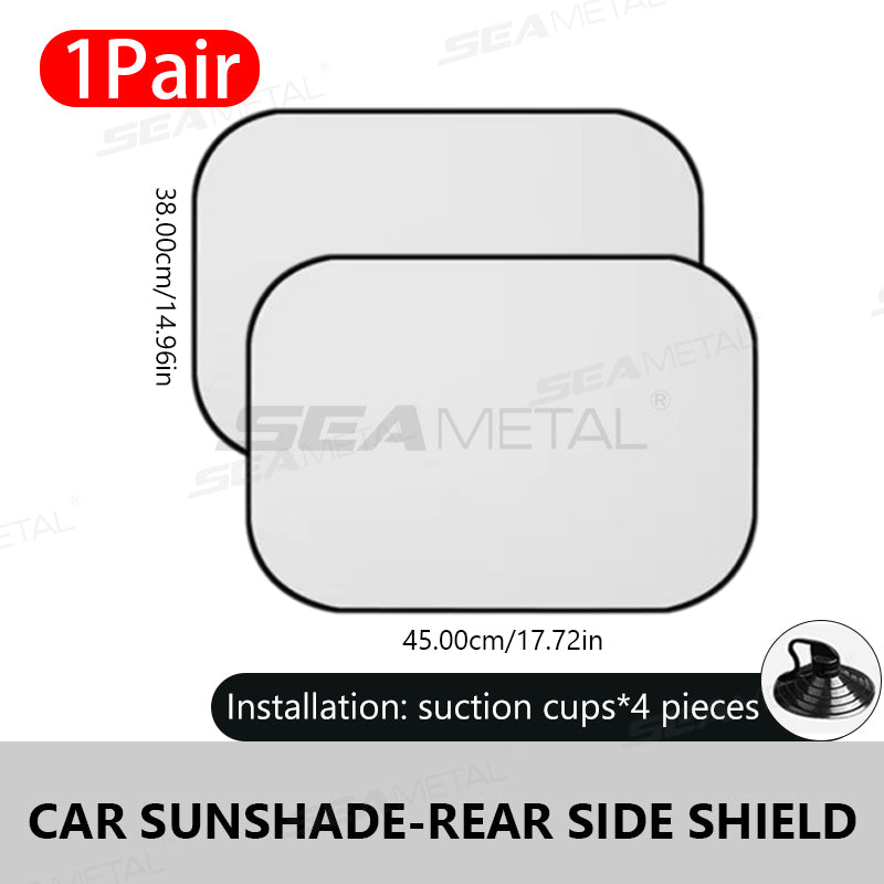 SEAMETAL Car Window Sun Shade Foldable Front Back Side Window Sunshade Cover