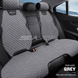 SEAMETAL Flax Car Seat Cover Front or Rear Linen Fabric Seat Cushion