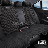 SEAMETAL Flax Car Seat Cover Front or Rear Linen Fabric Seat Cushion